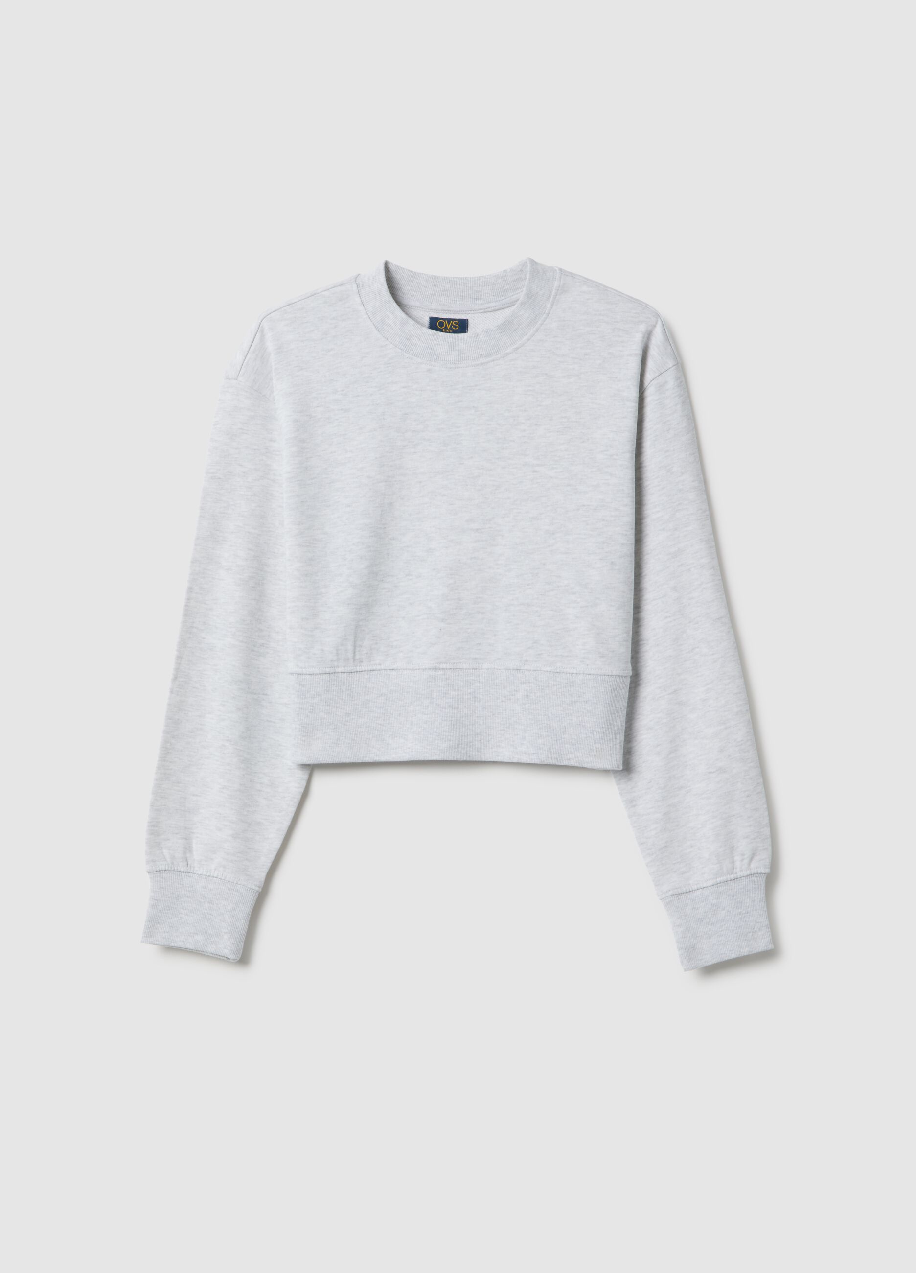 Grey pure cotton sweatshirt regular fit for girls