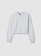Grey pure cotton sweatshirt regular fit for girls_0