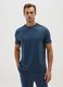 Blue Cotton Blend Regular Fit T-Shirt_0