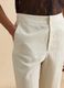 Pantaloni in misto lyocell e lino beige regular fit_3