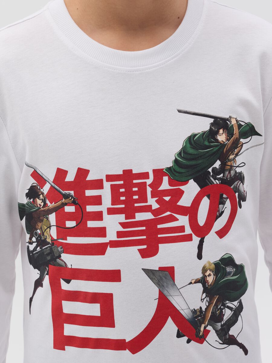Long-sleeved T-shirt with Attack on Titan print_1