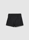 Girls' Black Striped Regular Fit Shorts_4