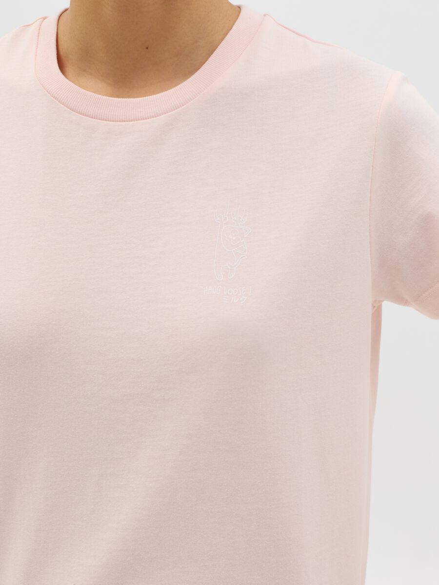 Pink boxy-fit T-shirt in cotton_2