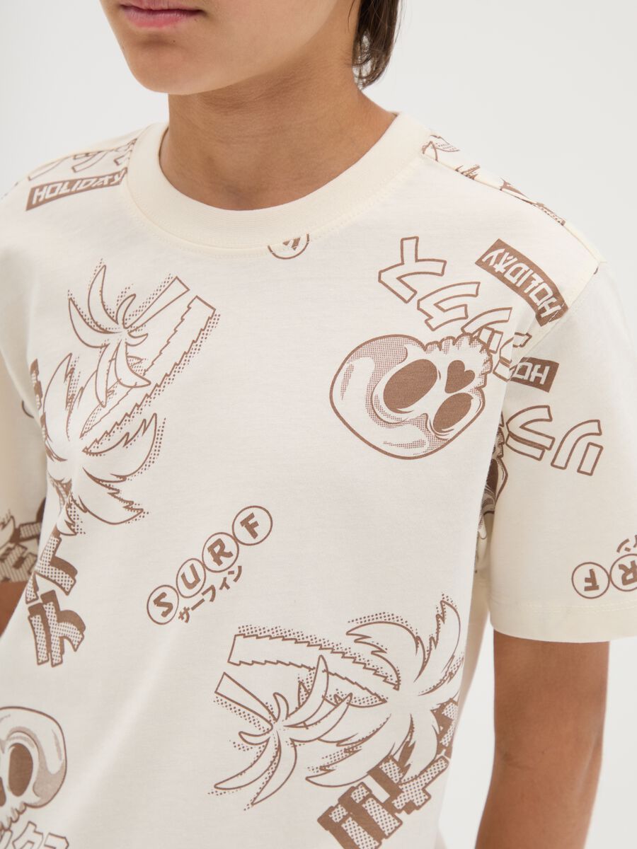 T-shirt da ragazzo in puro cotone multicolor regular fit_2
