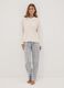 White regular-fit organic cotton checked pyjamas_0