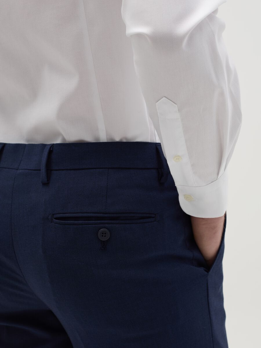 Slim-fit easy-iron shirt in cotton_3