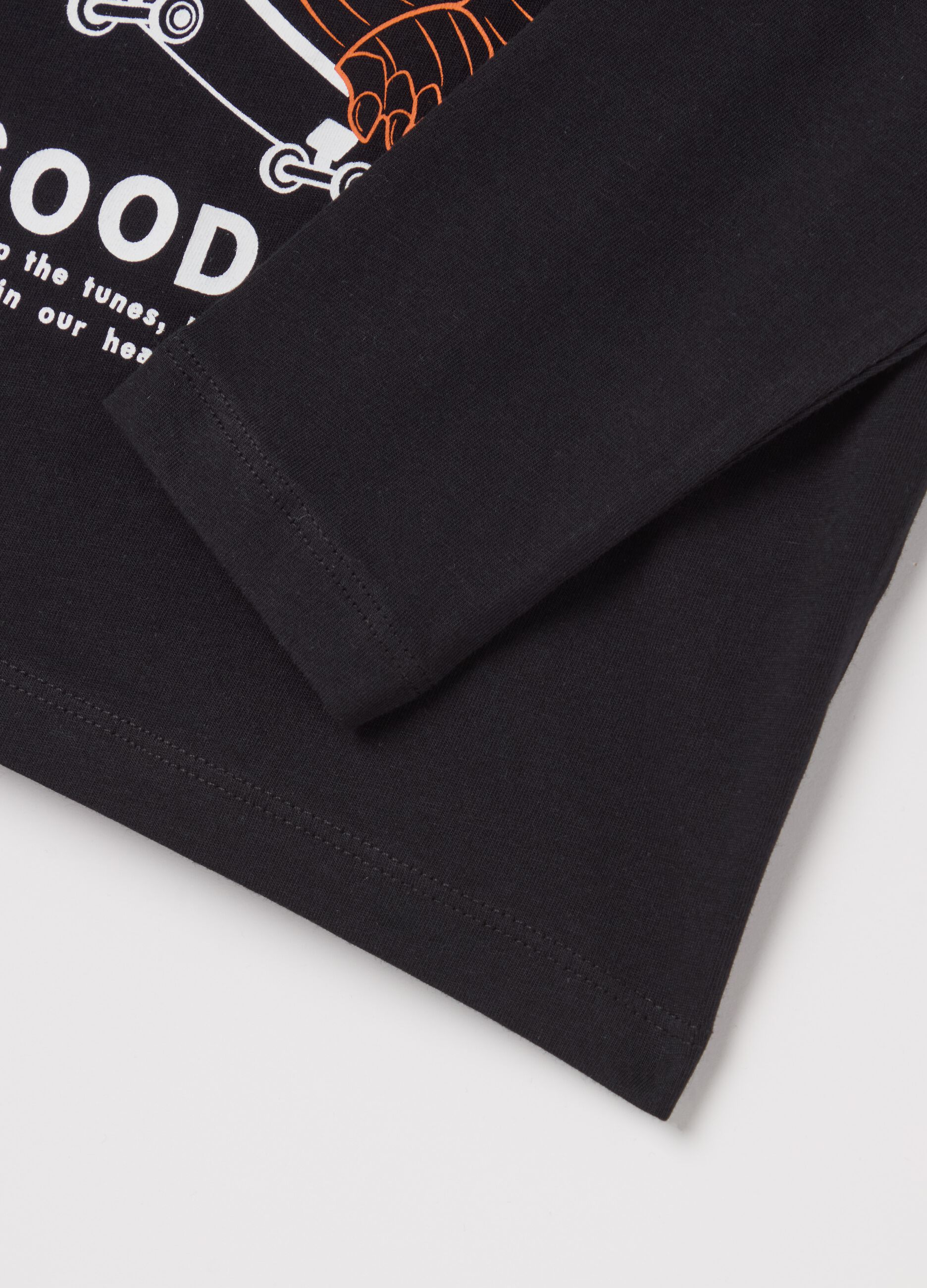 Long-sleeved T-shirt in cotton with print