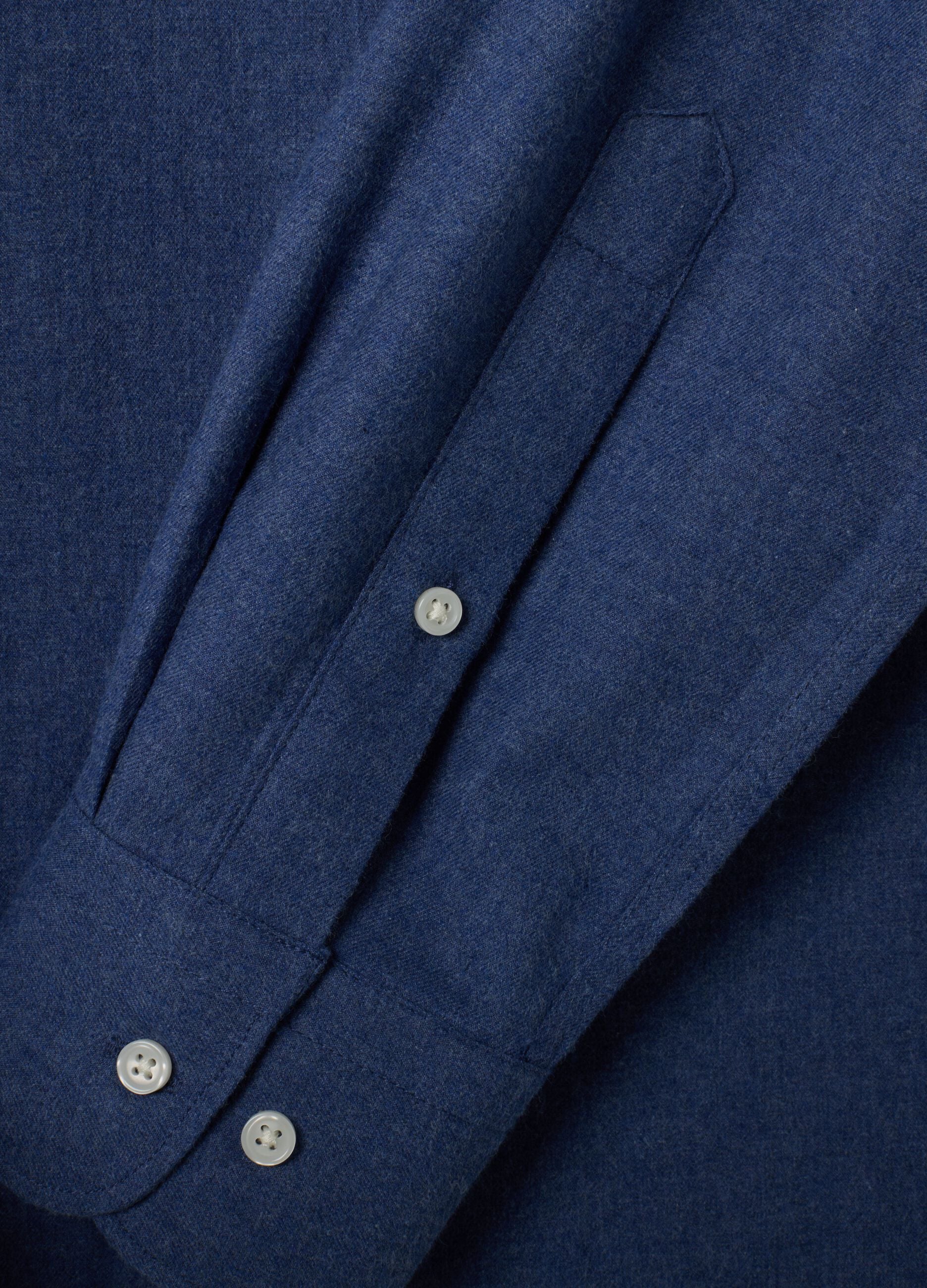 Light blue pure cotton twill shirt, regular fit