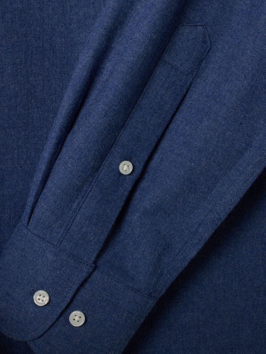 Light blue pure cotton twill shirt, regular fit_5