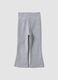Girls&rsquo; grey flared leggings in organic cotton and stretch viscose_1