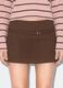 Brown stretch viscose mini skirt with belt_3