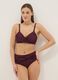 Purple bikini bottoms with knotted detail in stretchy shaping fabric_0