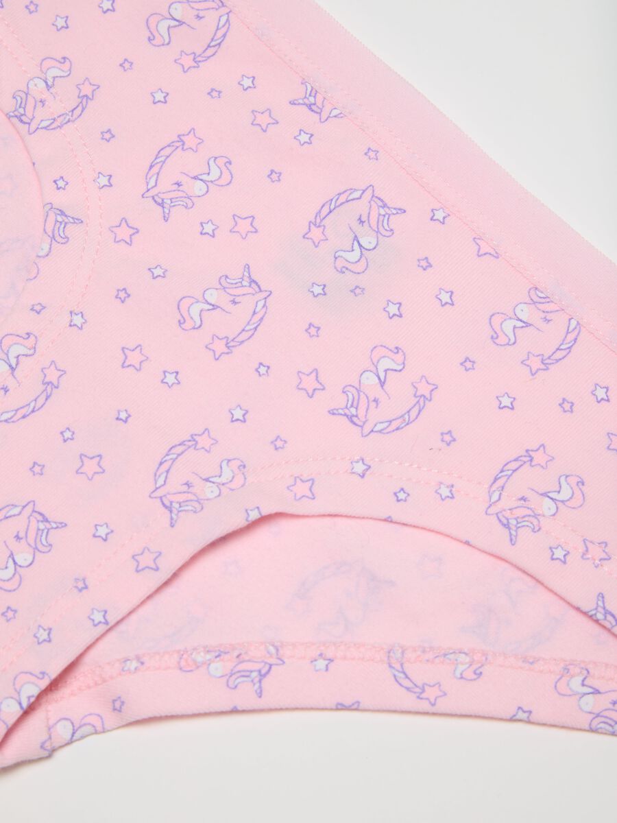 Girls' pink cotton regular fit briefs_2