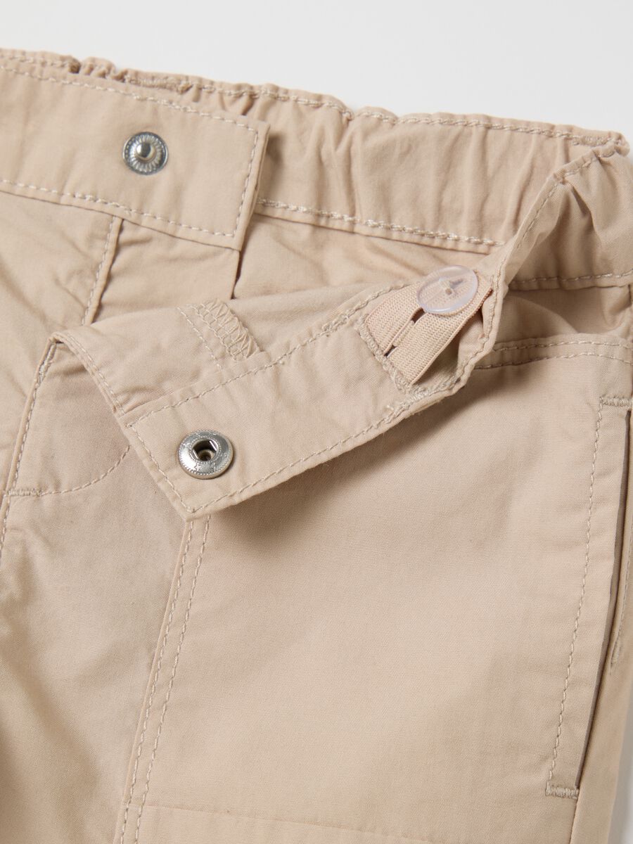 Beige pure cotton Fagottino shorts_2