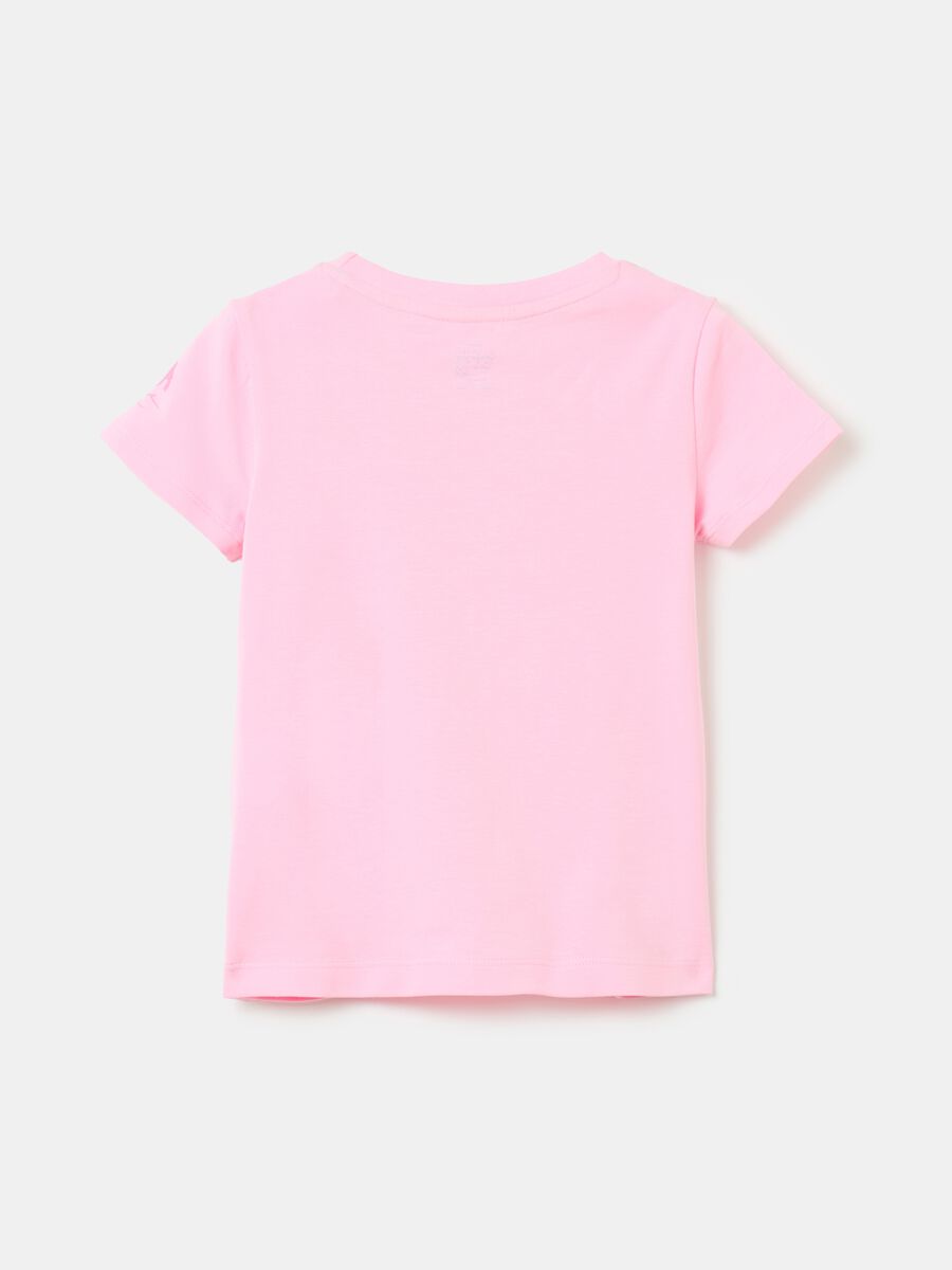 Stretch cotton T-shirt with Donald Duck 90 print_1