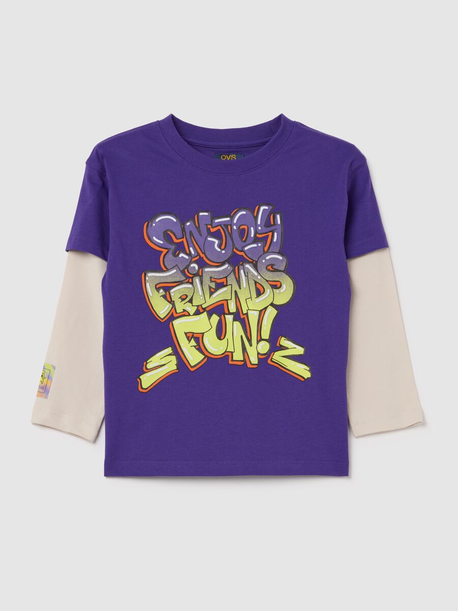 "Enjoy Friends Fun!" T-shirt with long sleeves_0