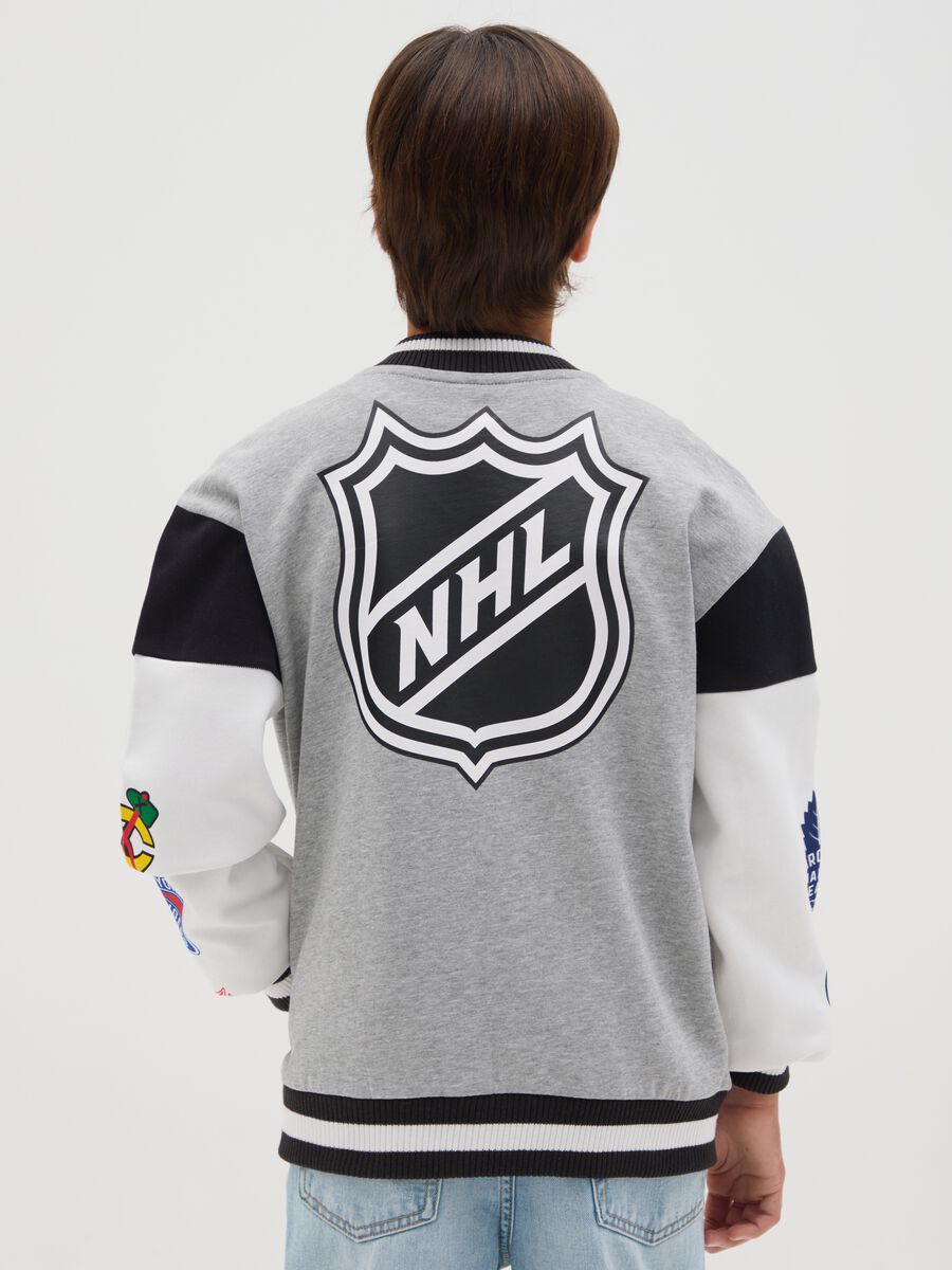 Varsity bomber jacket with National Hockey League embroidery and print_2