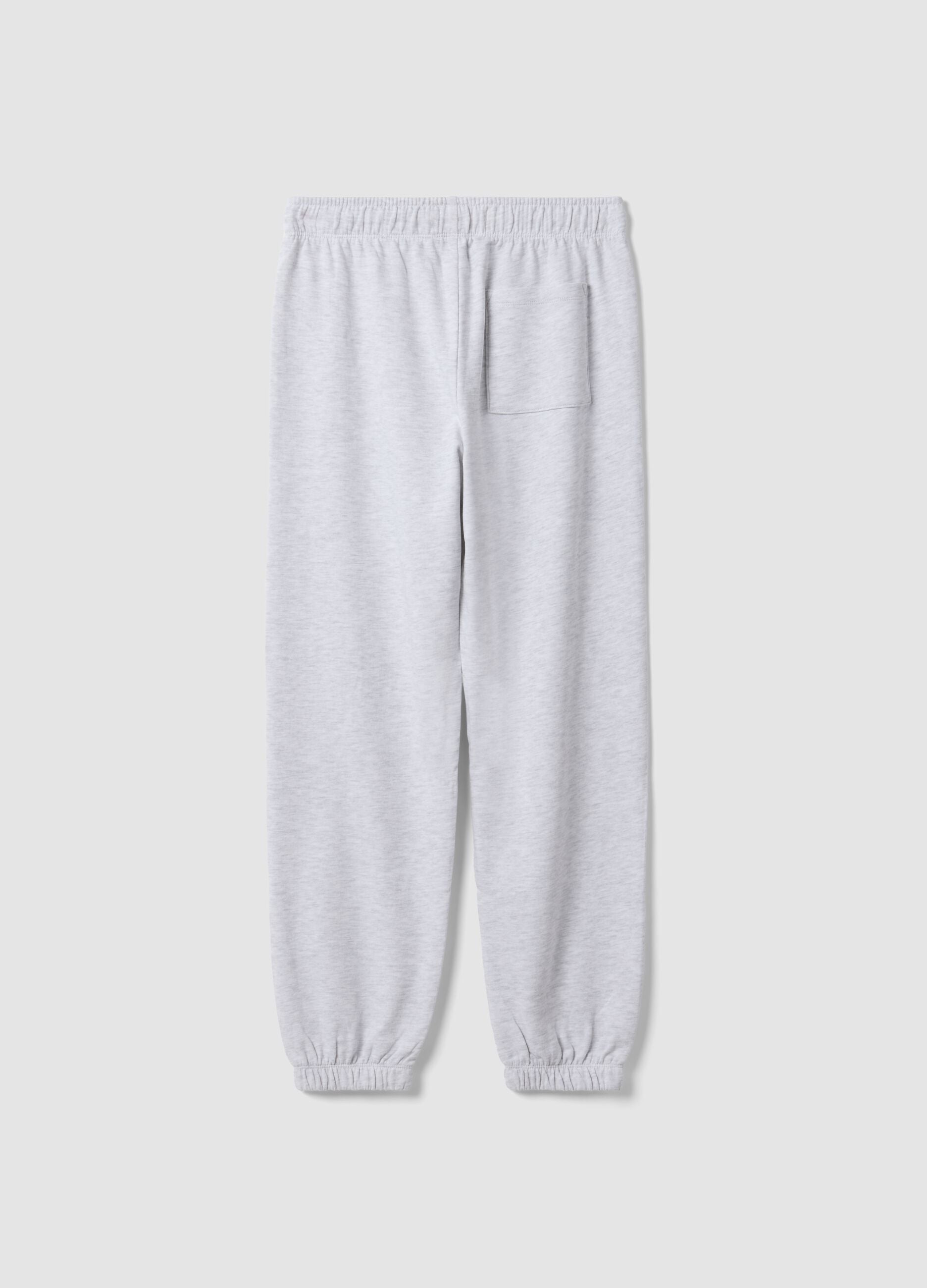 Pantaloni jogger grigi in puro cotone