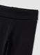 Black flared leggings in stretch organic cotton for girls_2