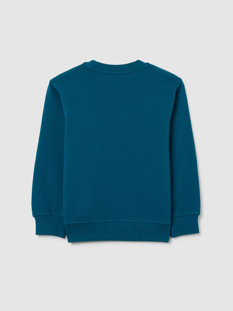 Children's blue pure cotton sweatshirt regular fit with print_1