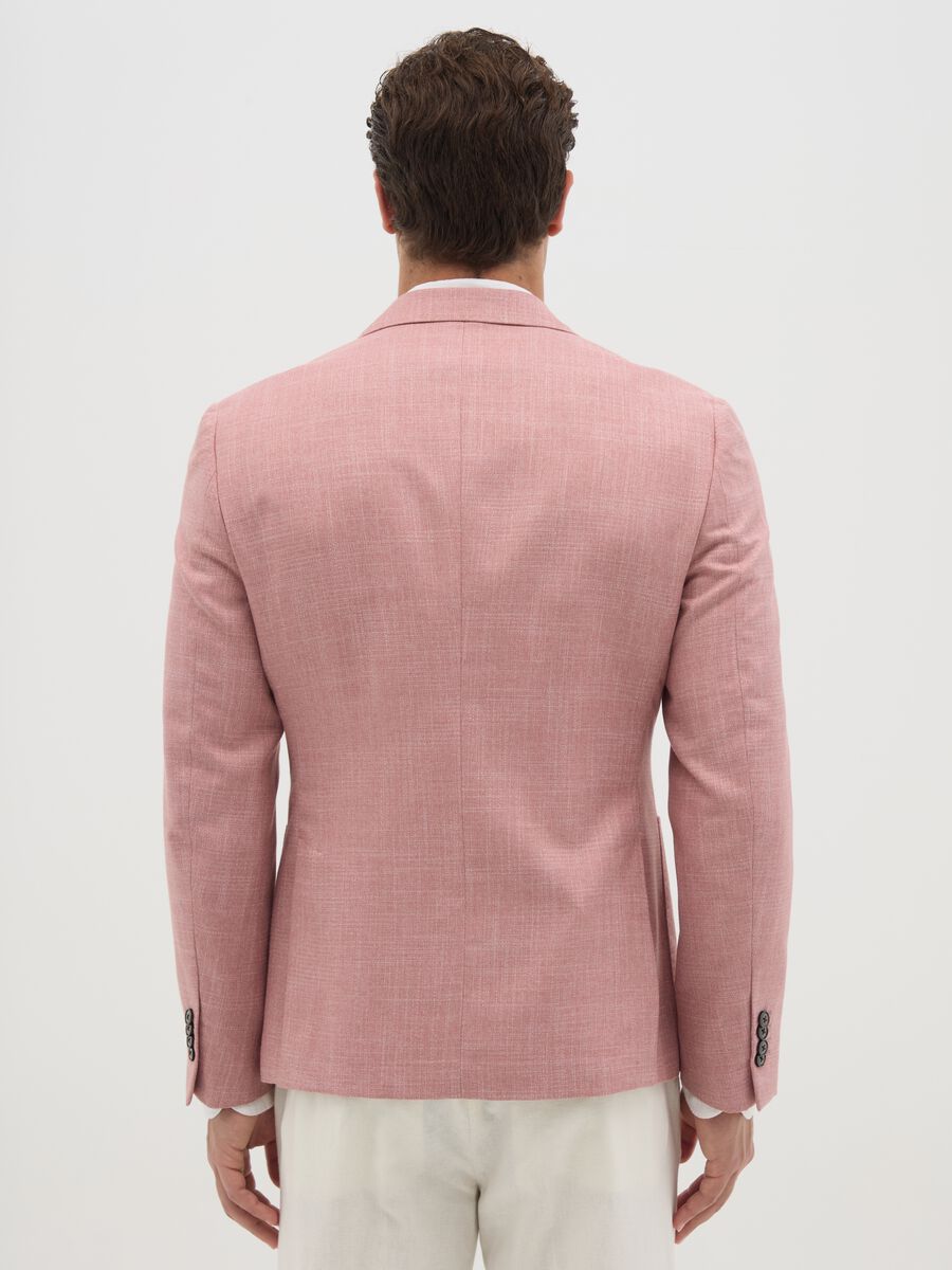 Pink slim-fit single-breasted blazer_3