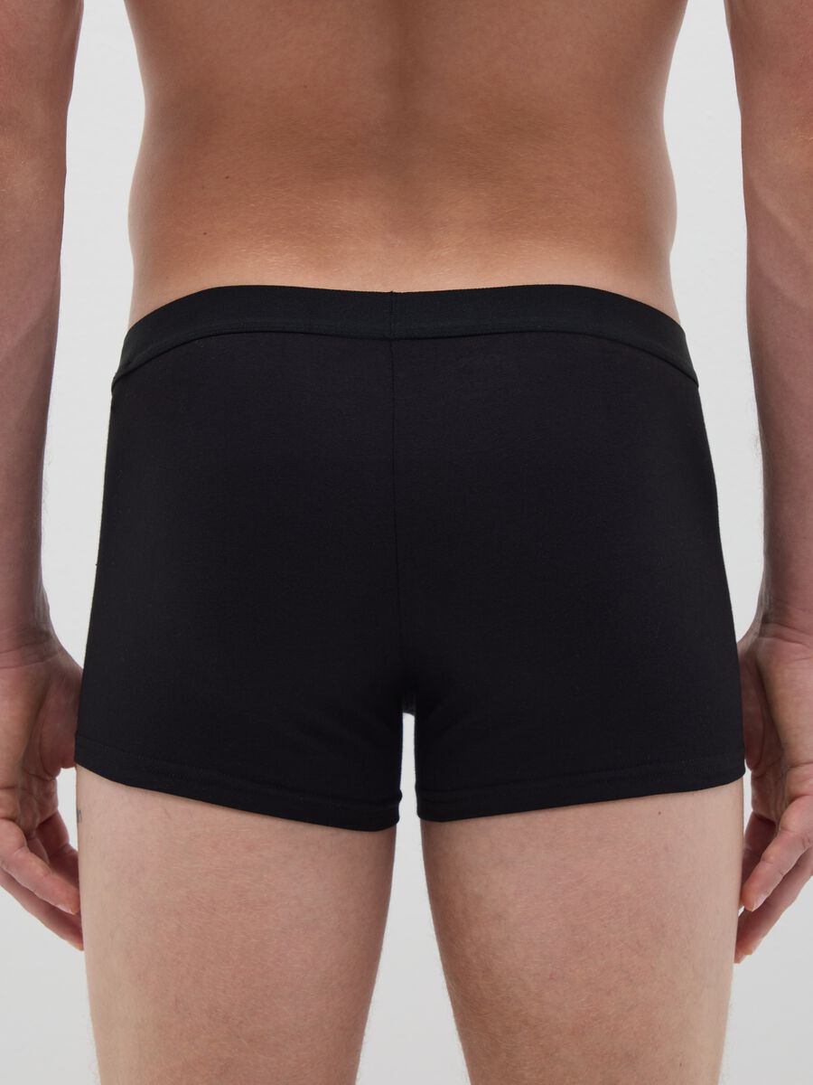 Black stretch cotton boxer regular fit_3