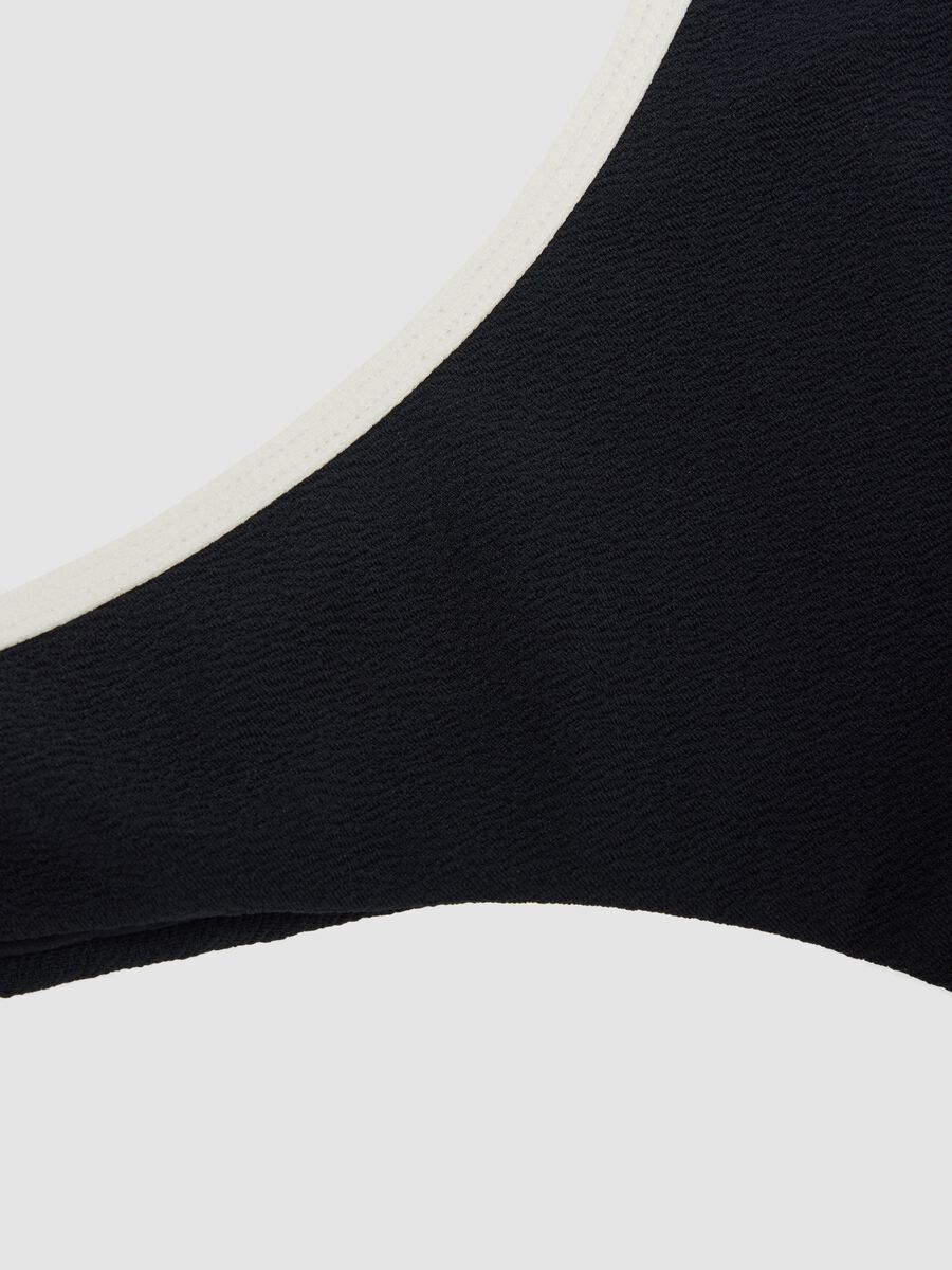 Black stretch swim briefs with white trim_5