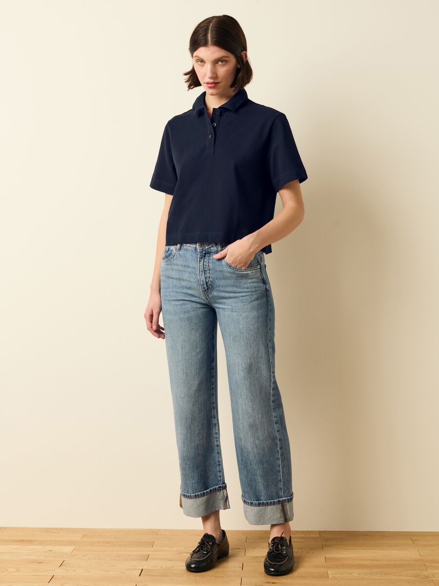 Polo shirt in solid colour piquet_2