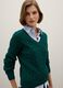 Maglione in puro cotone verde regular fit_3