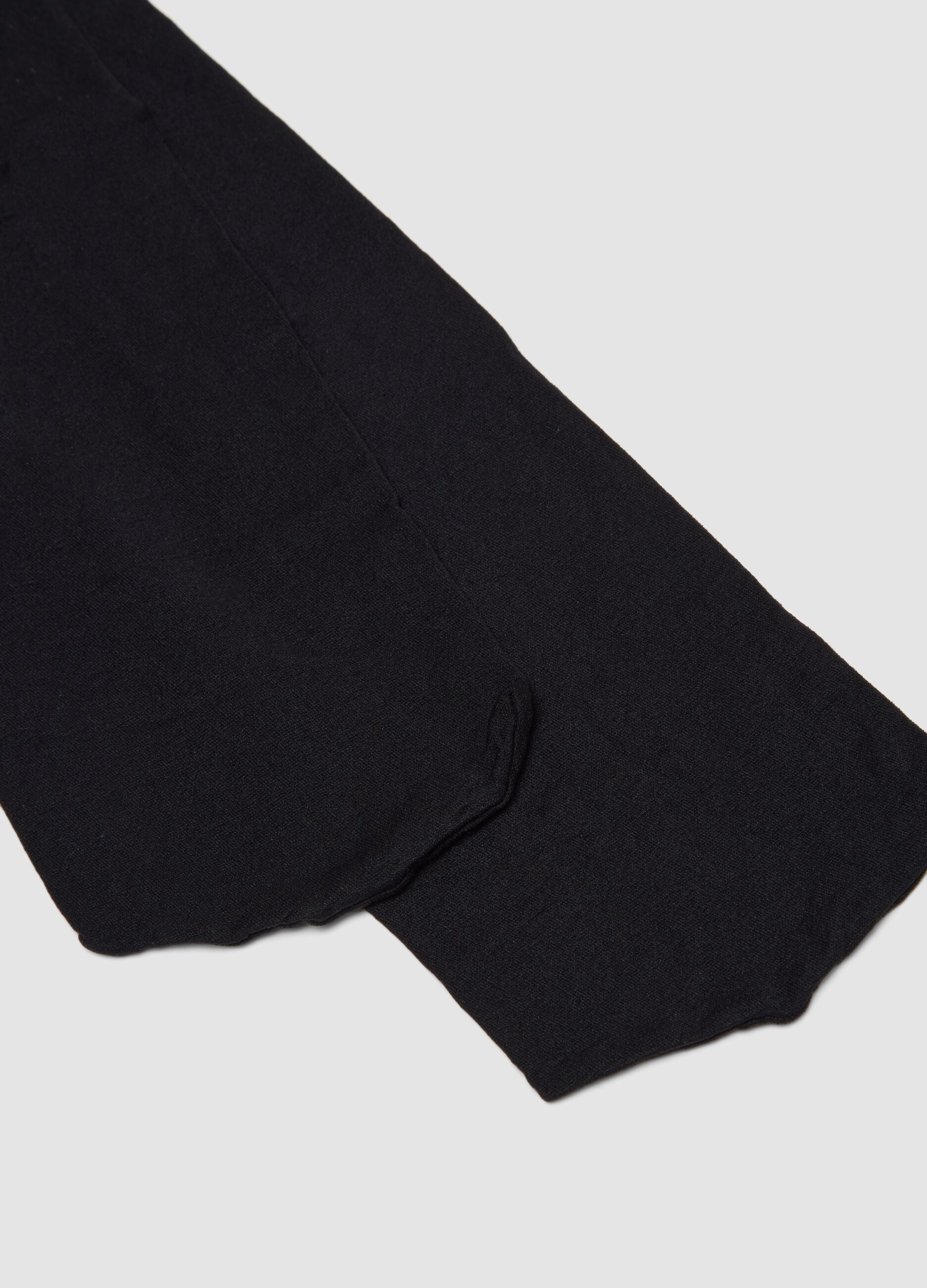 2-pack of grey and black stretch-fabric knee-high socks