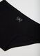 Girls' black cotton knickers, regular fit with bow_3