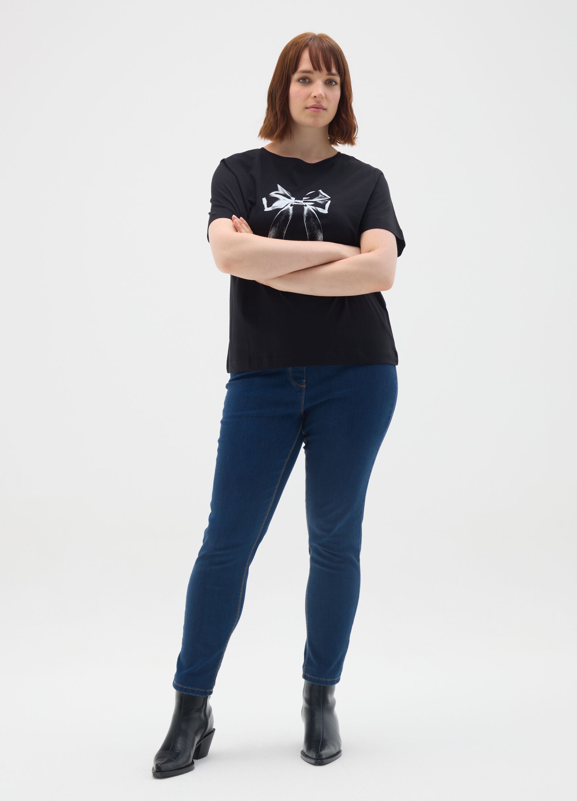 Regular fit black pure cotton T-shirt