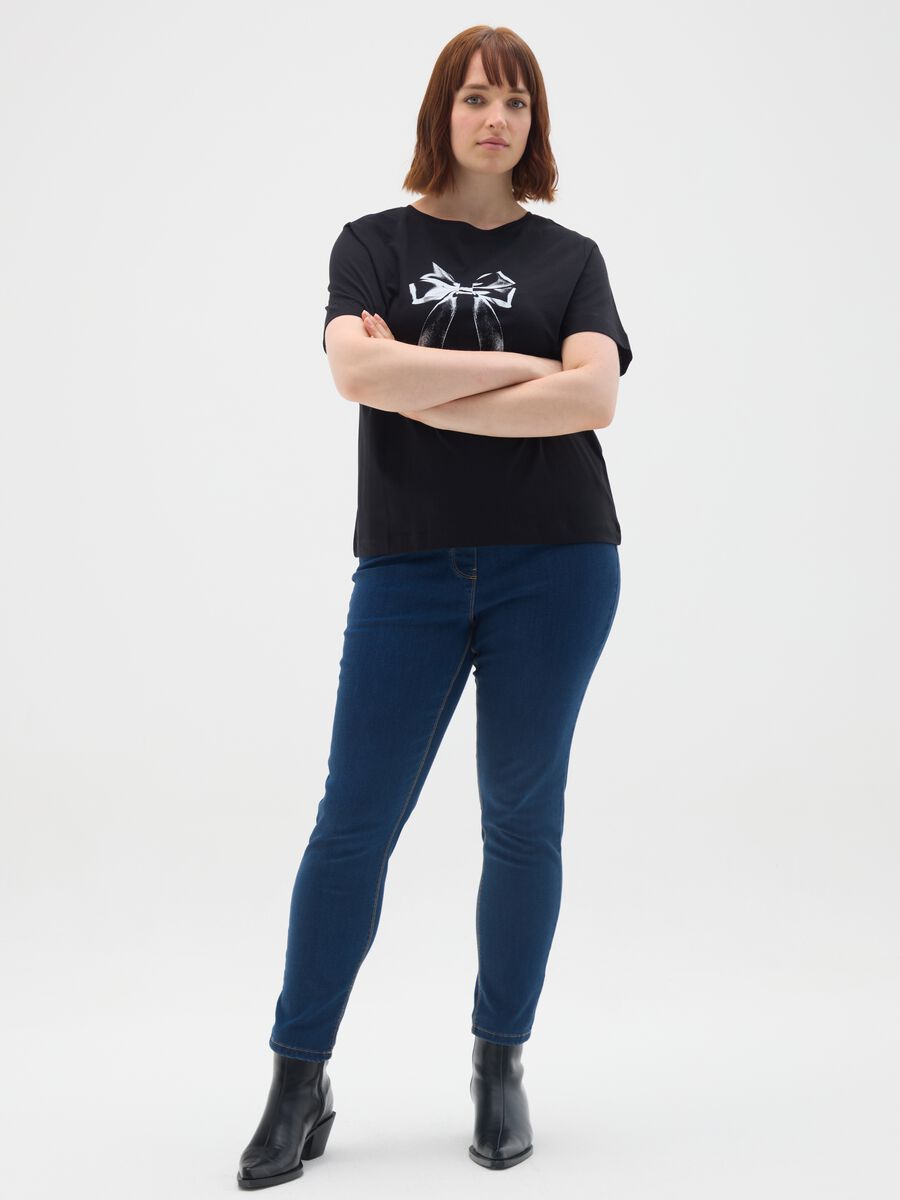 Regular fit black pure cotton T-shirt_1