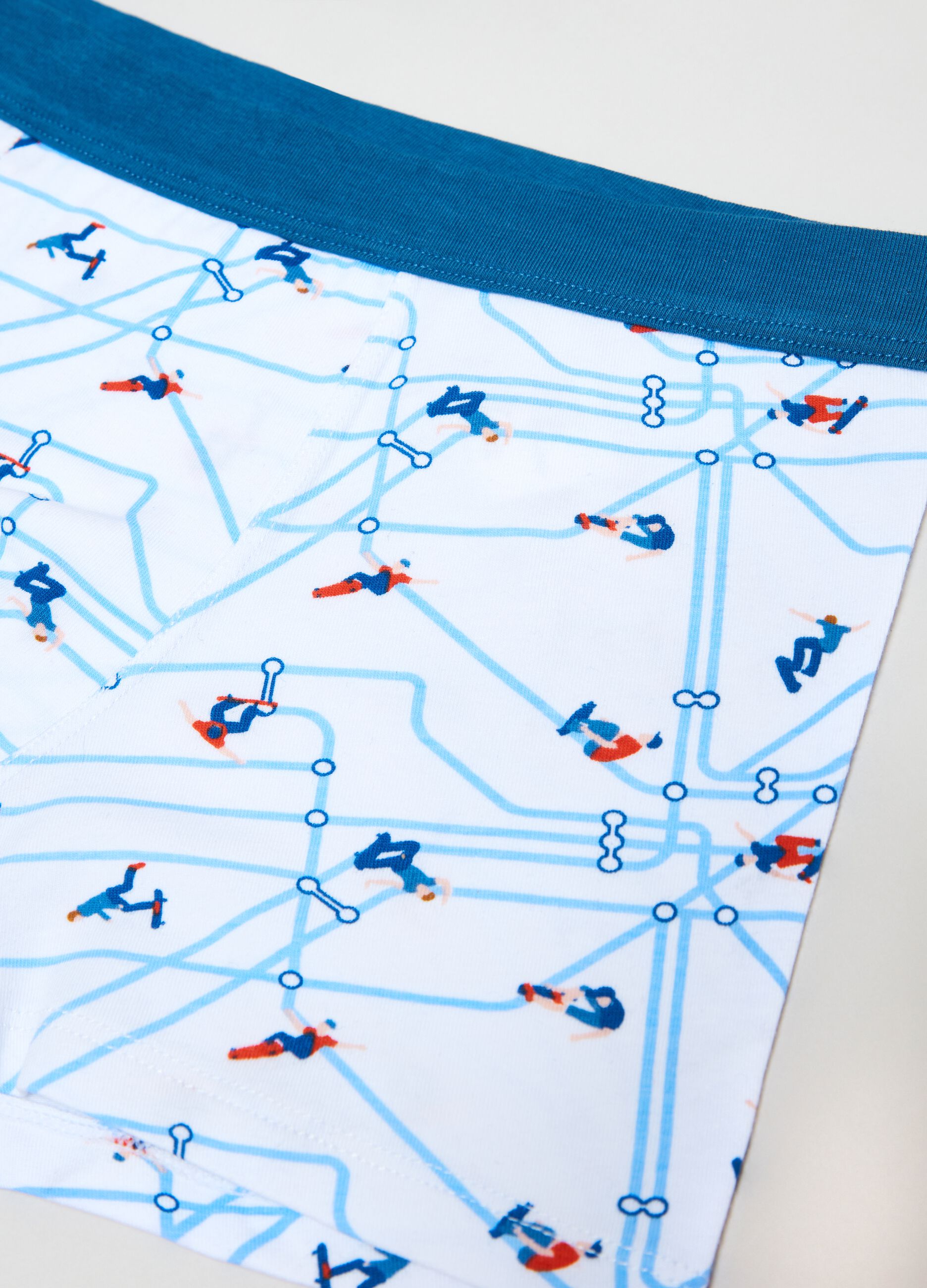 Boxer in cotone stretch con stampa _2