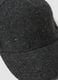 Grey wool and viscose blend baseball cap_1