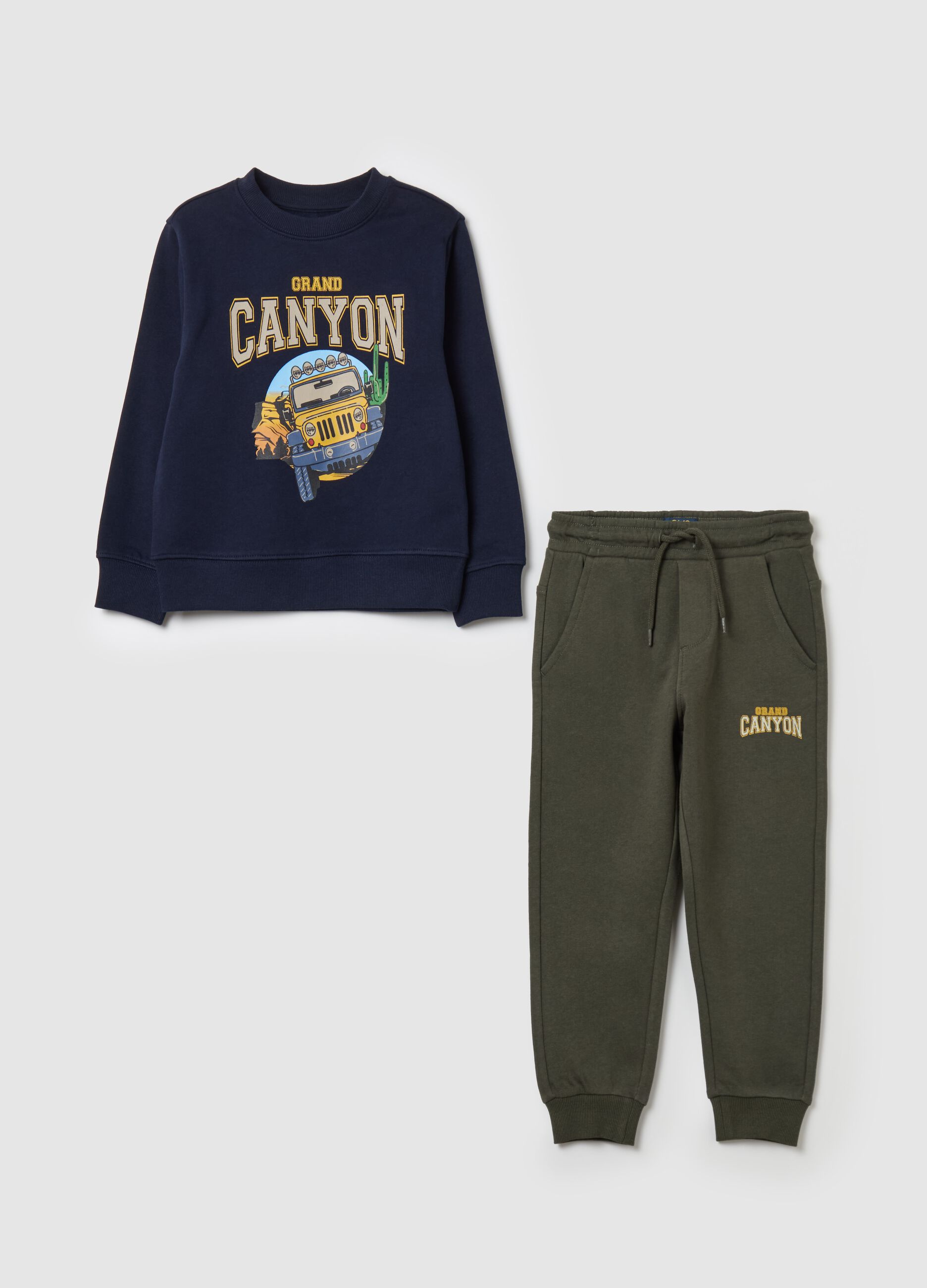 Cotton jogging set with print