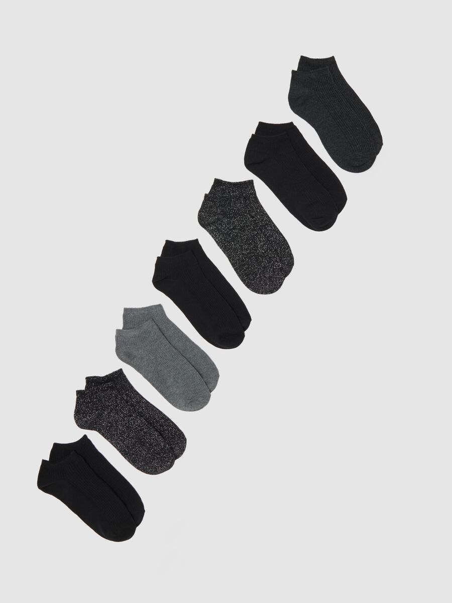 Multipack of multicoloured cotton socks with glitter_0