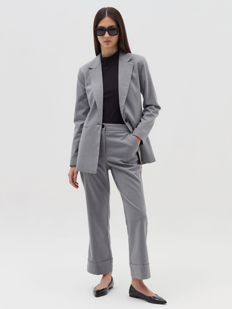 Blazer monopetto con bottone_1