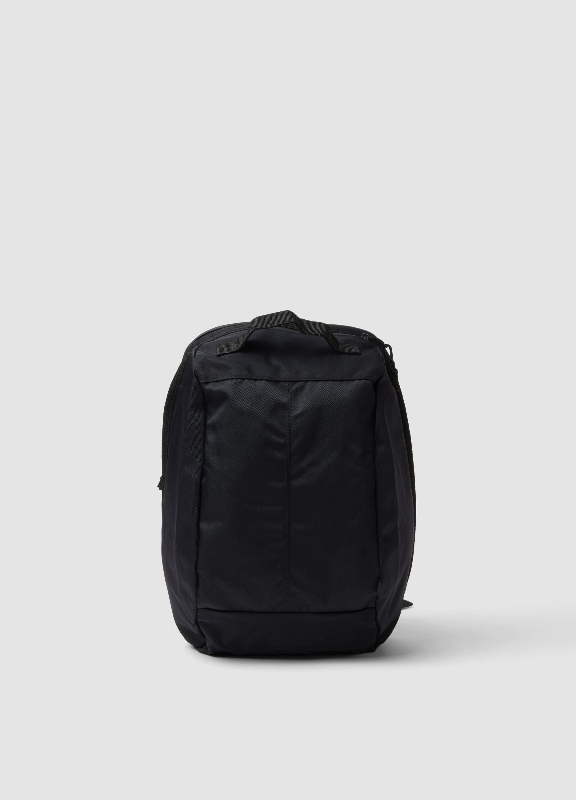 Black backpack with adjustable shoulder straps