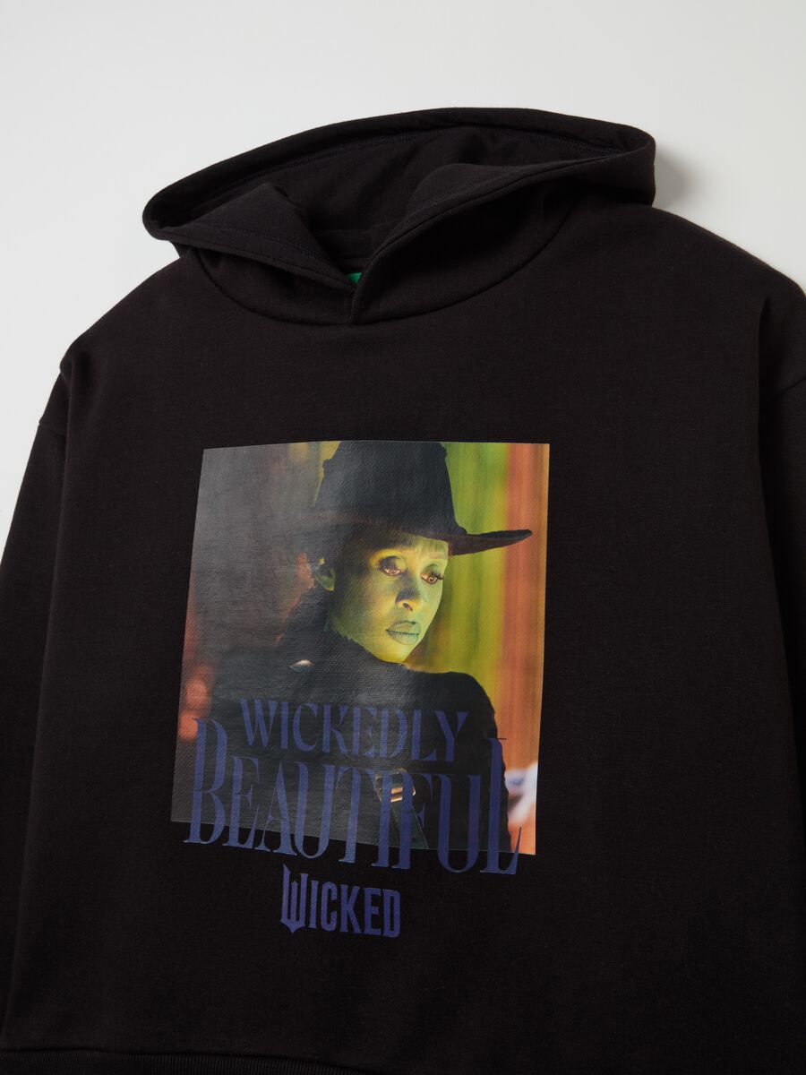 Sweatshirt with hood and Wicked print_5