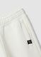 White cotton-blend regular-fit joggers for girls_2