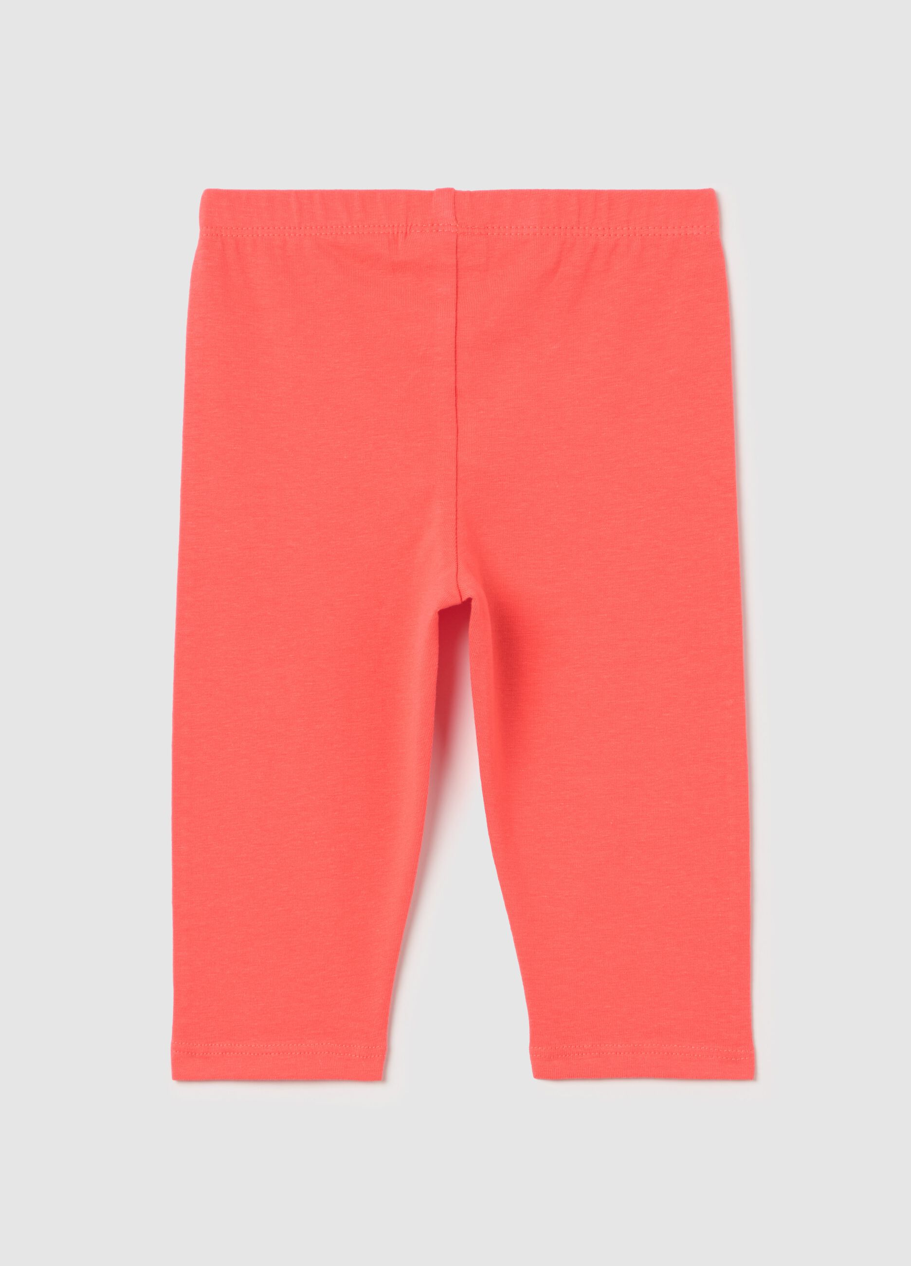 Three-quarter leggings with diamantés