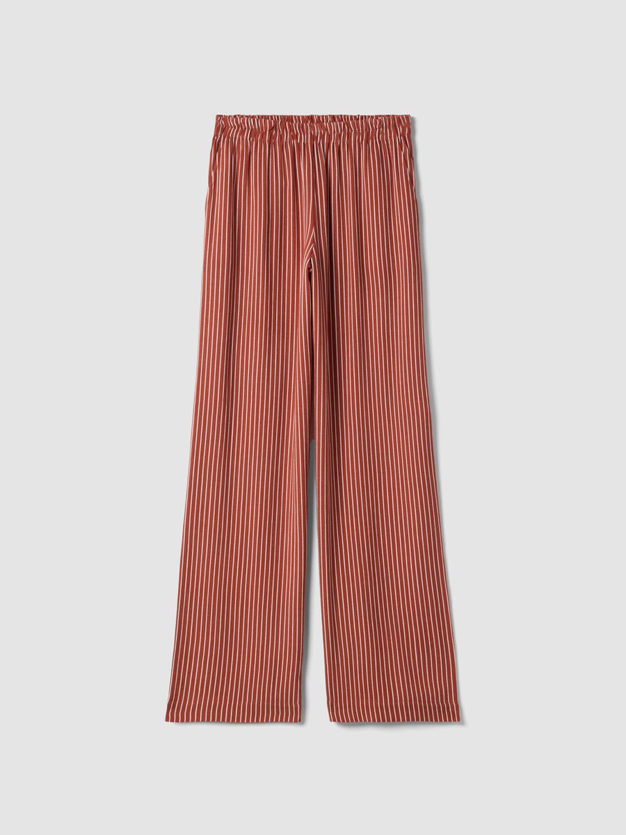 Red and white striped viscose and linen-blend straight-fit trousers_4