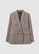 Beige Stretch Fabric Blazer Regular Fit_4