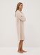 Beige organic cotton-blend jersey nightdress with crew neck_1