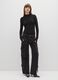 Black high-neck bodysuit in lurex regular fit with open back_1