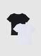 Black stretch cotton T-shirt for girls_1