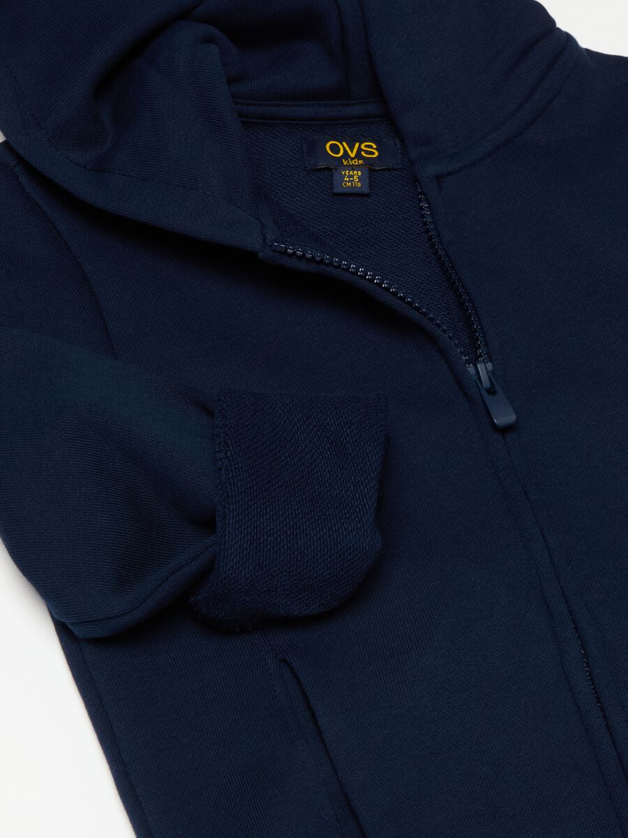 Full-zip Essential in cotone bio con cappuccio_2