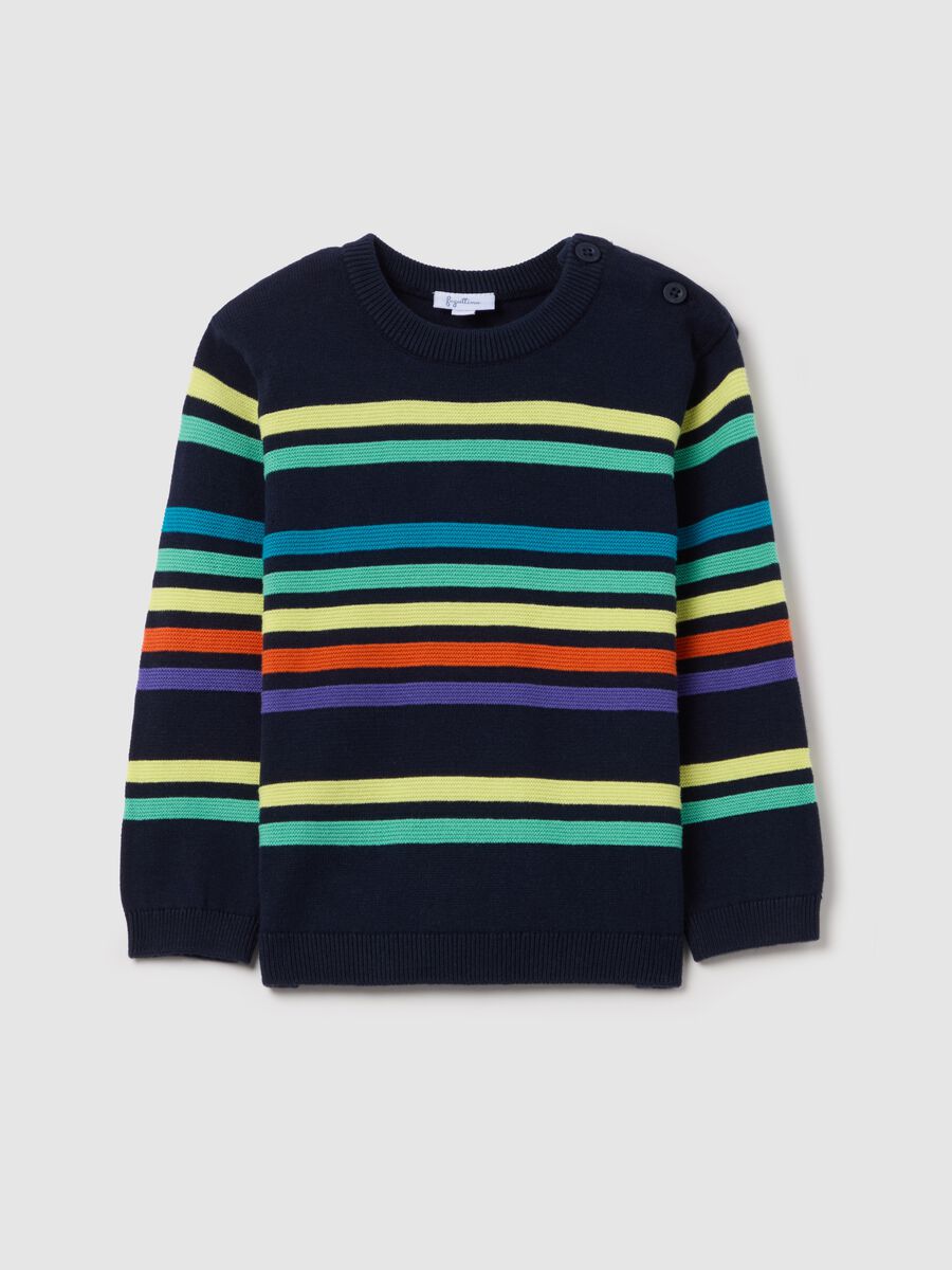 Striped cotton pullover_0