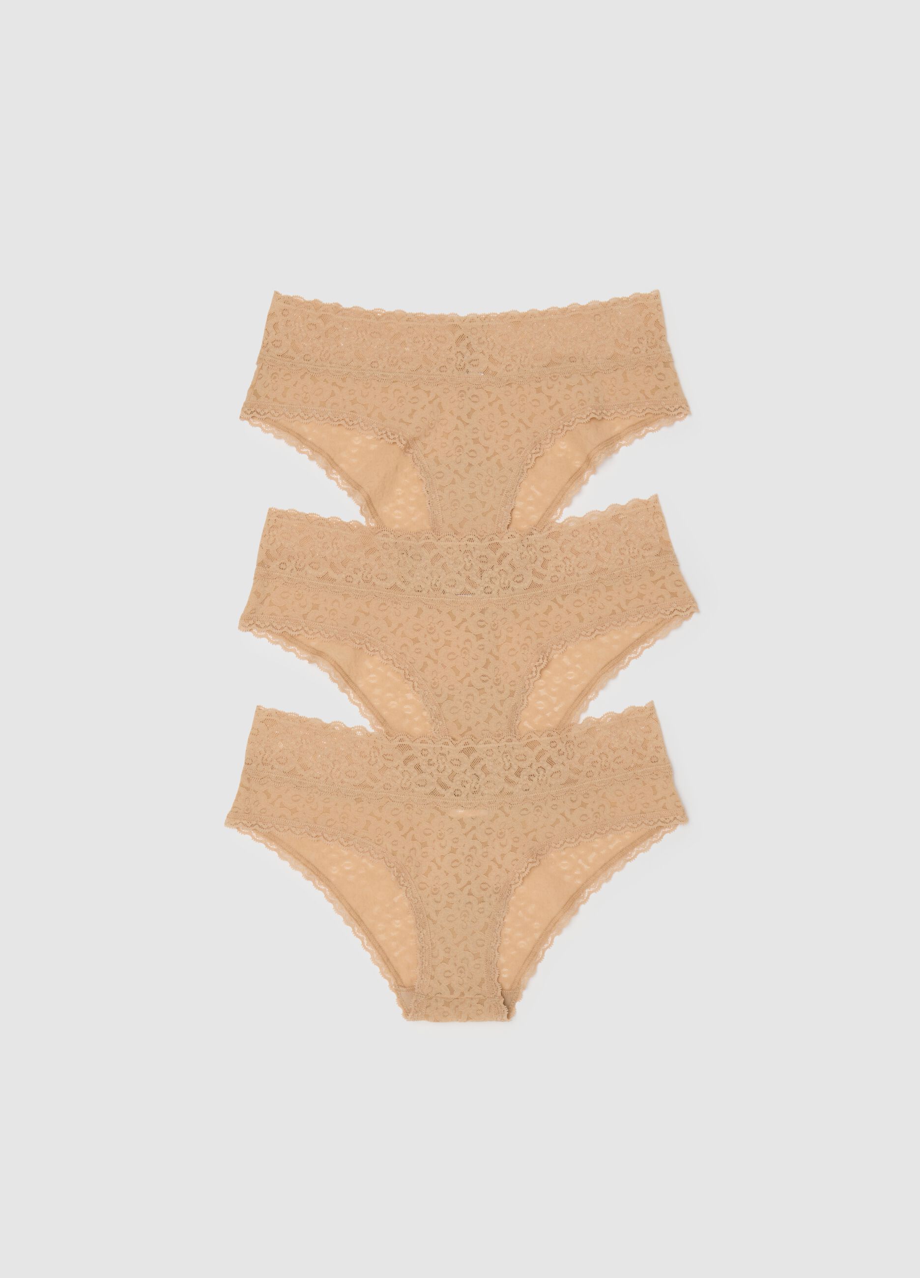 Tripack culotte in pizzo